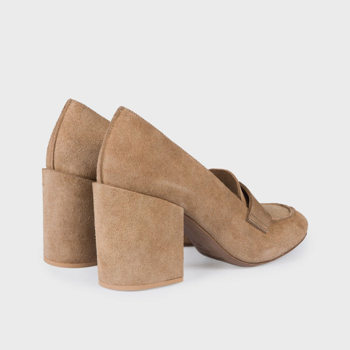 Del Carlo SIOUX11031 - Beige Suede Mid-heel Pumps - Del Carlo