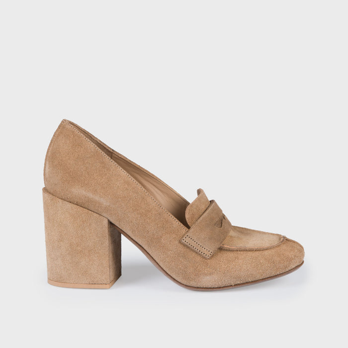 del carlo SIOUX11031 - Beige suede mid-heel pumps - Del Carlo