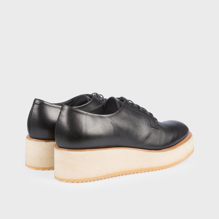 Del Carlo SKIN 11010 - Black Leather Flat Shoes - Del Carlo