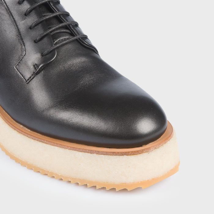 Del Carlo SKIN 11010 - Black Leather Flat Shoes - Del Carlo