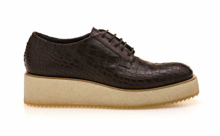 del carlo SKIN 11010 - Dark brown leather flat shoes - Del Carlo