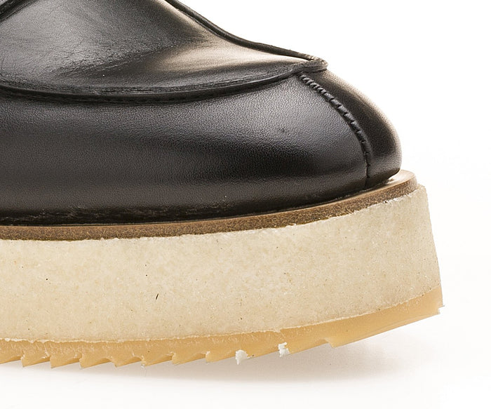 Del Carlo SKIN 11012 - Black Leather Flat Shoes - Del Carlo