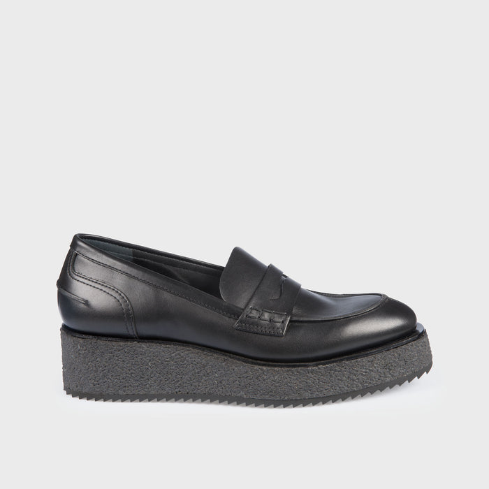 del carlo SKIN 11012 - Black leather flat shoes - Del Carlo
