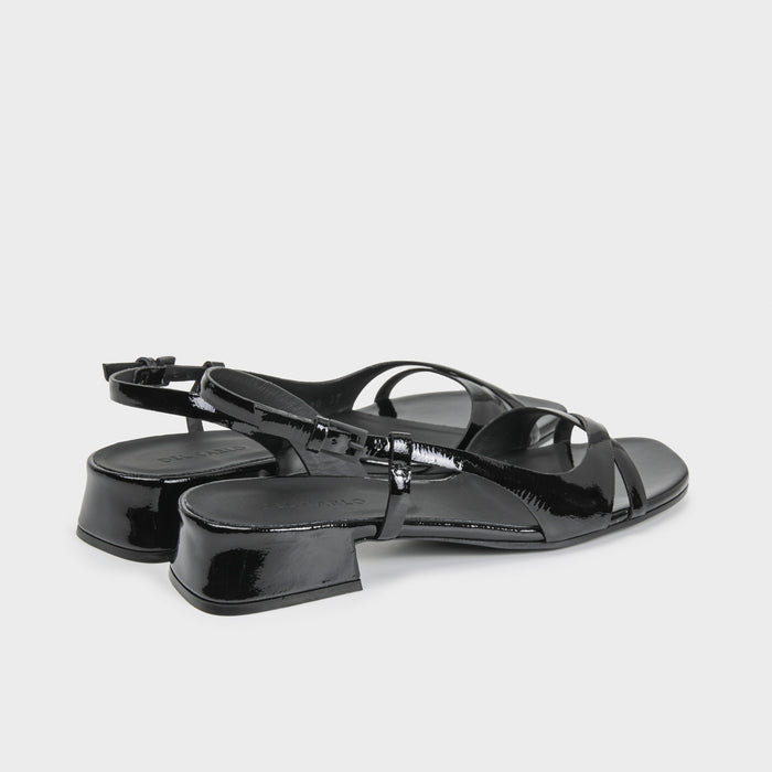 Del Carlo SUNNY 11910 - Block Heel Sandals In Patent Leather - Del Carlo