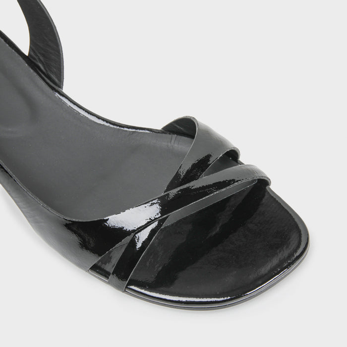 Del Carlo SUNNY 11910 - Block Heel Sandals In Patent Leather - Del Carlo