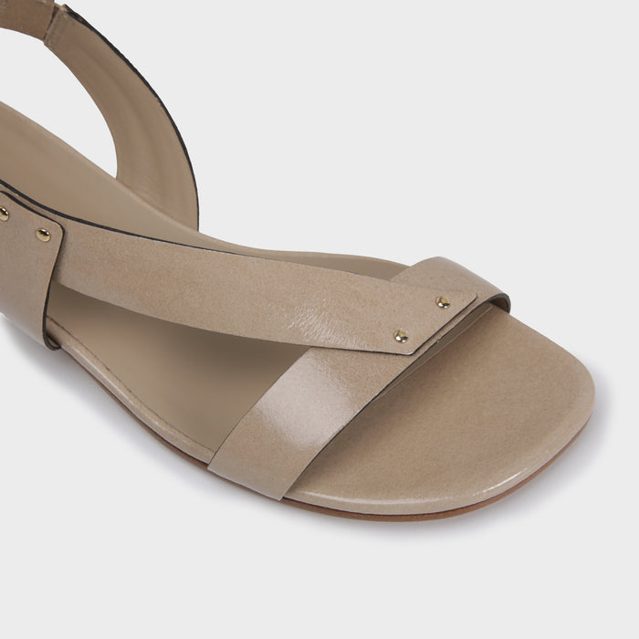 Del Carlo SUNNY 11913 - Block Heel Sandals With Metallic Details - Del Carlo