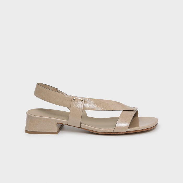 del carlo SUNNY 11913 - Block heel sandals with metallic details - Del Carlo