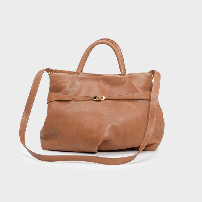 del carlo VIRNA - Cross-body bag in leather with handle - Del Carlo del carlo VIRNA - Cross-body bag in leather with handle - Del Carlo