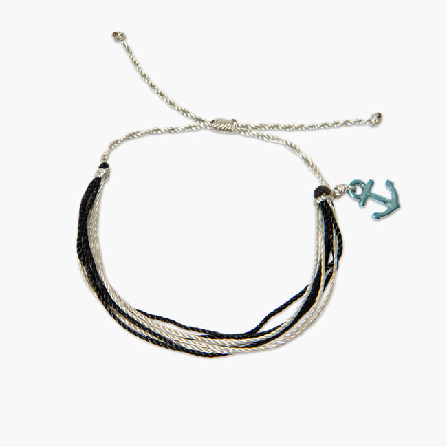 del sol Black Gray Anchor Eco Bracelet - Color-Changing Jewelry | Del Sol