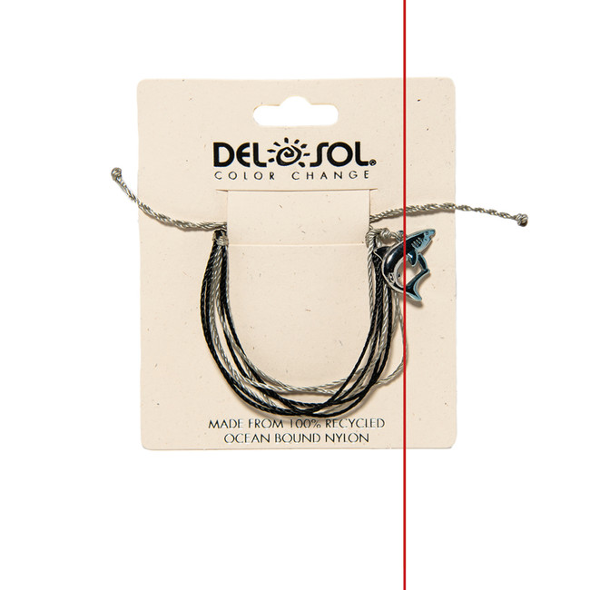 Del Sol Black Gray Shark Eco Bracelet - Color-Changing Jewelry | Del Sol