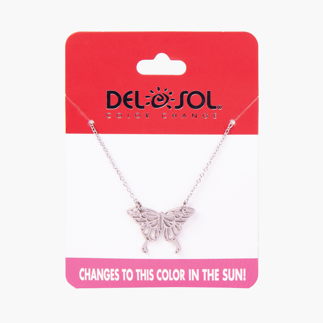 Del Sol Butterfly Bar Necklace - Color-Changing Jewelry | Del Sol