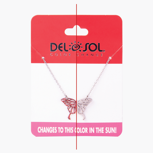 Del Sol Butterfly Bar Necklace - Color-Changing Jewelry | Del Sol