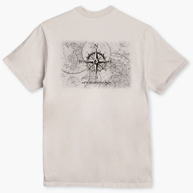 Del Sol Mens Maps & Compasses - Color-Changing Mens T-Shirt | Del Sol
