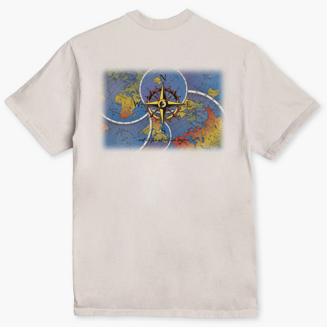 del sol Mens Maps & Compasses - Color-Changing Mens T-Shirt | Del Sol