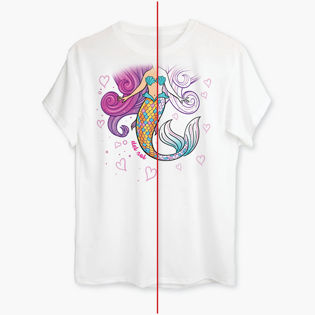 Del Sol Mermaid Disguise - Color-Changing Kids T-Shirt | Del Sol
