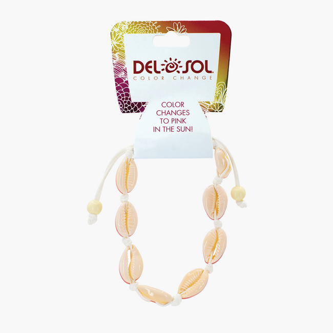 Del Sol Pink Cowrie Bracelet - Color-Changing Jewelry | Del Sol