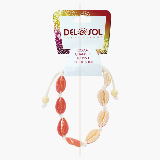 Del Sol Pink Cowrie Bracelet - Color-Changing Jewelry | Del Sol