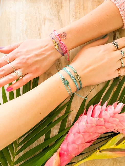 Del Sol Pink Flower Eco Bracelet - Color-Changing Jewelry | Del Sol