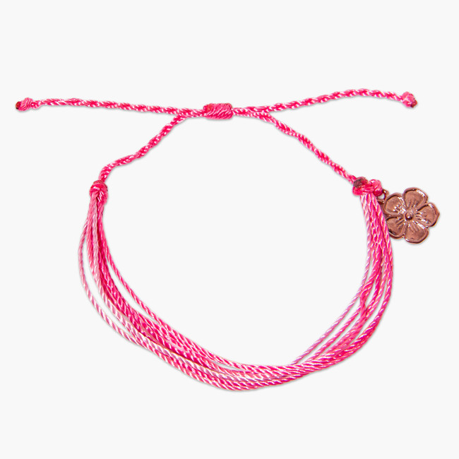 del sol Pink Flower Eco Bracelet - Color-Changing Jewelry | Del Sol