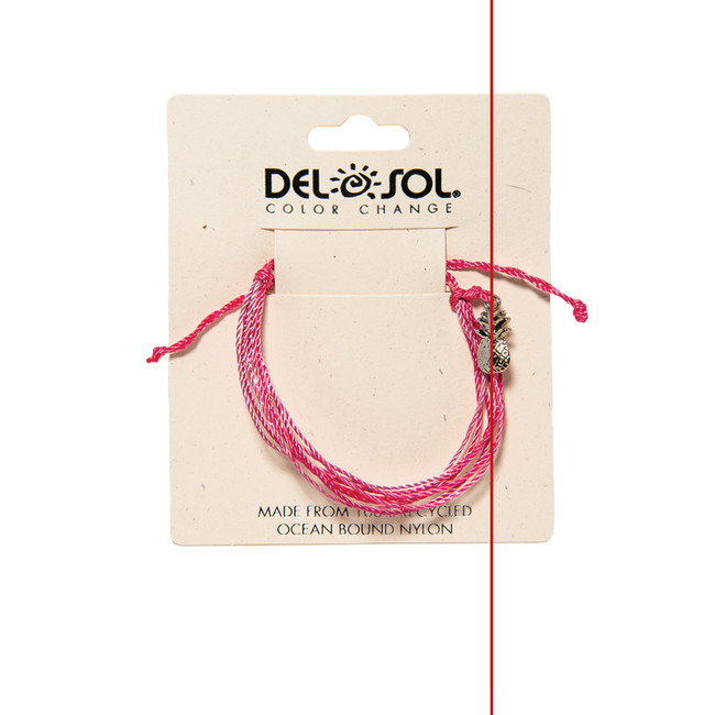 Del Sol Pink Pineapple Eco Bracelet - Color-Changing Jewelry | Del Sol