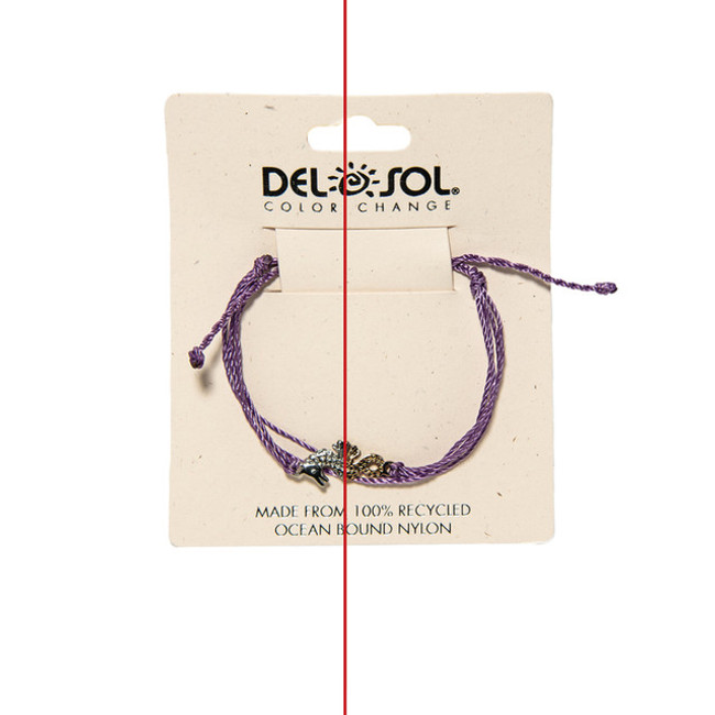 Del Sol Purple Sea Horse Eco Bracelet - Color-Changing Jewelry | Del Sol