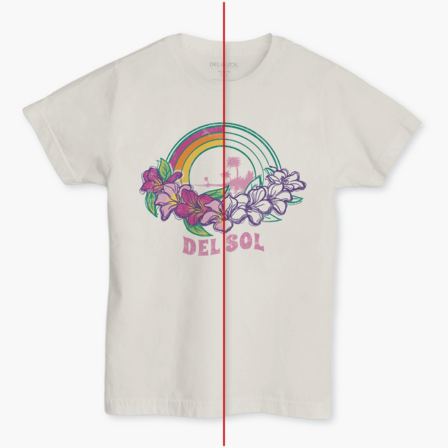 Del Sol Rainbow Lei - Girls Color-Changing T-Shirt | Del Sol
