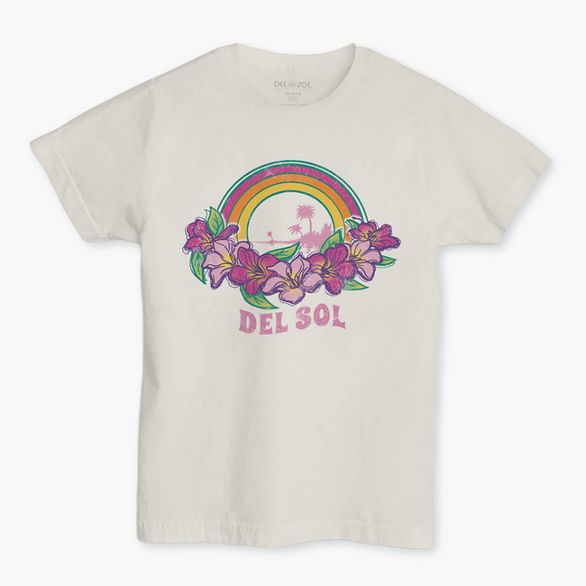 del sol Rainbow Lei - Girls Color-Changing T-Shirt | Del Sol