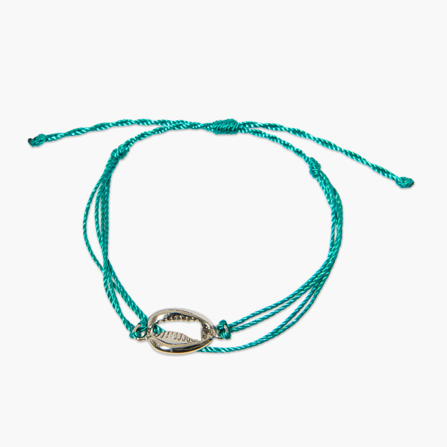 Del Sol Sea Green Cowrie Shell Eco Bracelet - Color-Changing Jewelry
