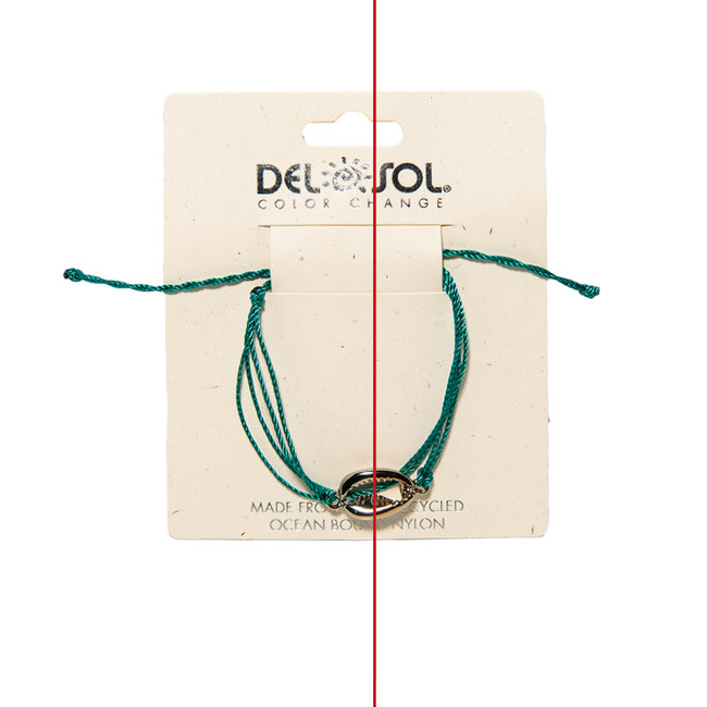 Del Sol Sea Green Cowrie Shell Eco Bracelet - Color-Changing Jewelry