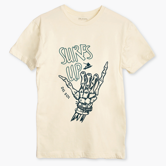 Del Sol Shaka Bones Surf - Natural - Boy's Color-Changing T-Shirt | Del Sol