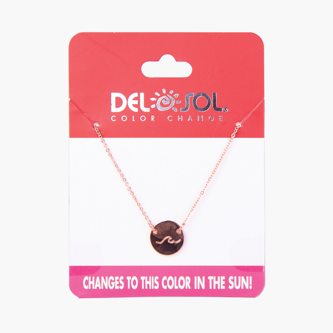 Del Sol Wave Coin Pendant - Color-Changing Necklace | Del Sol
