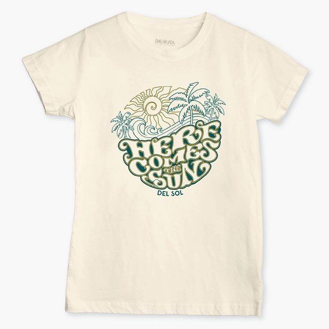Del Sol Women's Here Come's The Sun Tee - Color Changing Tees | Del Sol