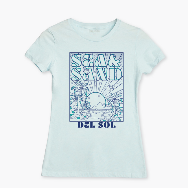Del Sol Women's Sea And Sand Tee - Color Changing Tees | Del Sol