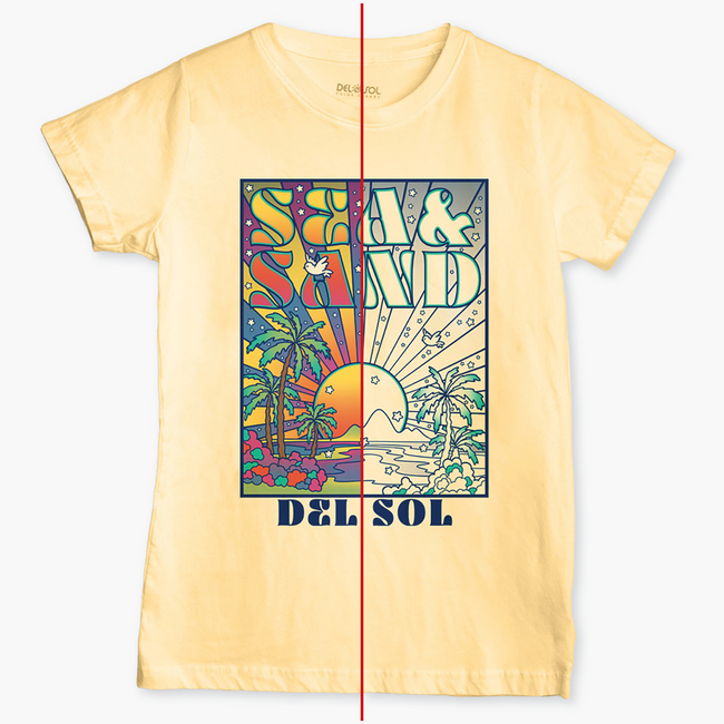Del Sol Women's Sea And Sand Tee - Color Changing Tees | Del Sol
