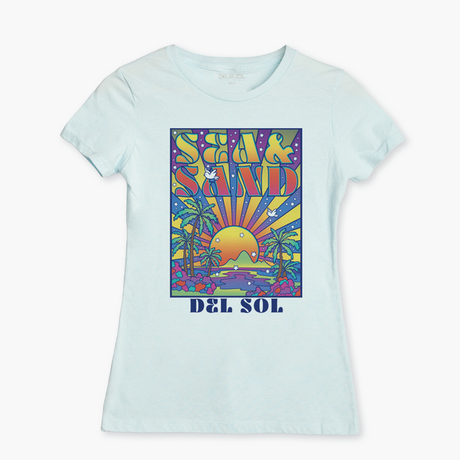 del sol Women's Sea and Sand Tee - Color Changing Tees | Del Sol