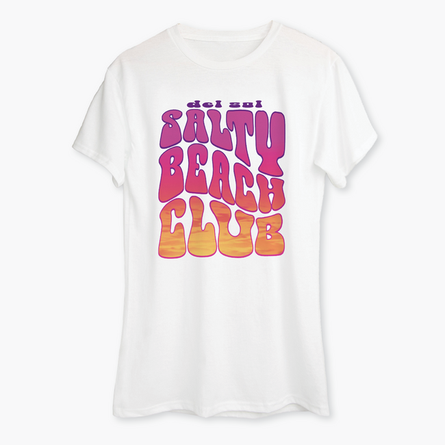 del sol Womens Salty Beach Club - Color-Changing Womens T-Shirt | Del Sol