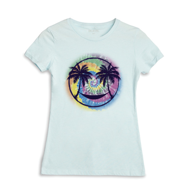 del sol Womens Smiley Palms - Color-Changing Womens T-Shirt | Del Sol