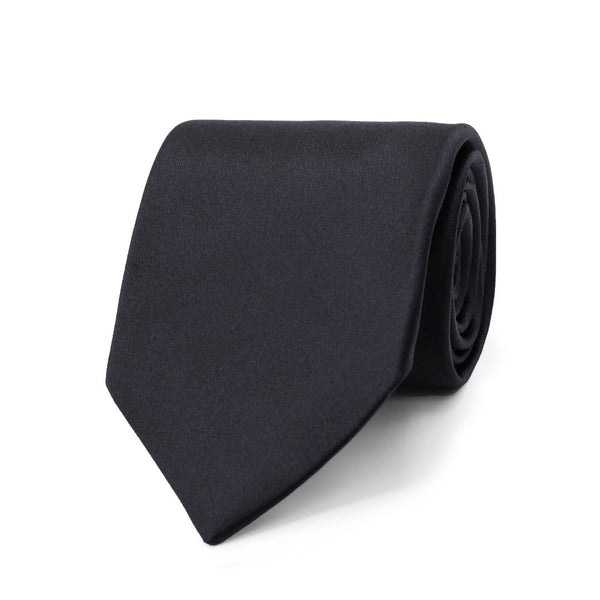 Del Toro Shoes Classic Satin Tie - Black Black Satin
