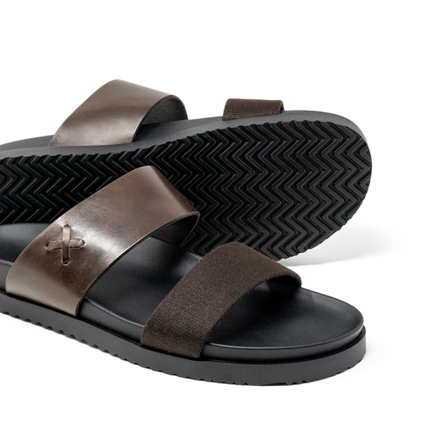 Del Toro Shoes Men's Brown Cinturini Sandal Brown