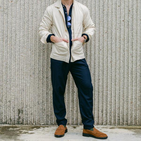 Del Toro Shoes Men's Loafer Jacket - Beige Beige