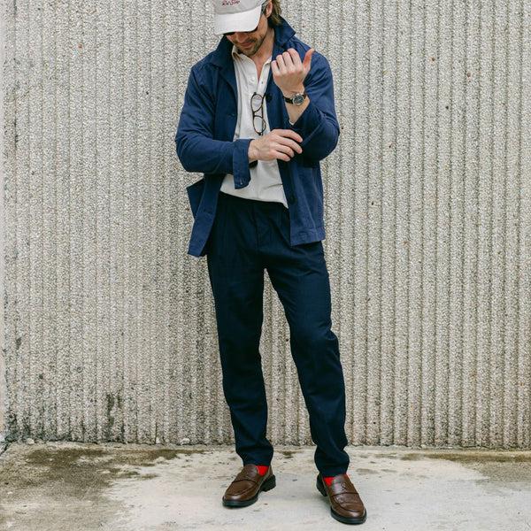 Del Toro Shoes Men's Loafer Jacket - Navy Navy