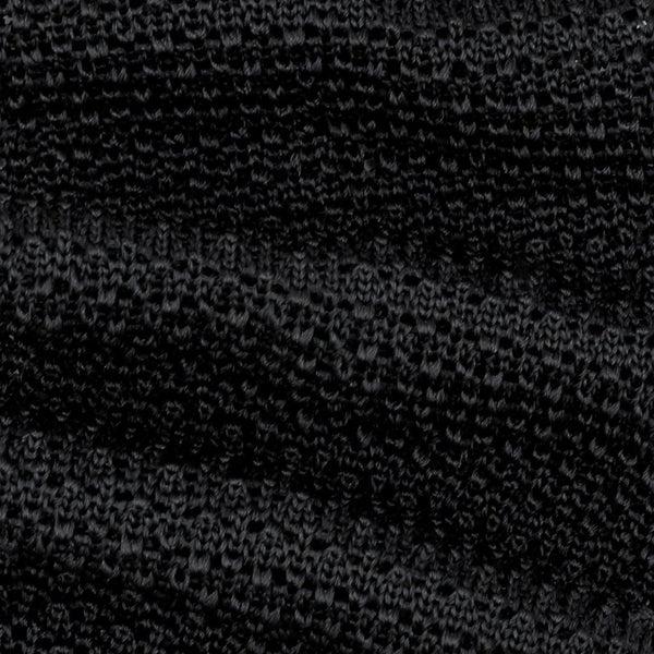 Del Toro Shoes Silk Knit Tie - Black Black Silk