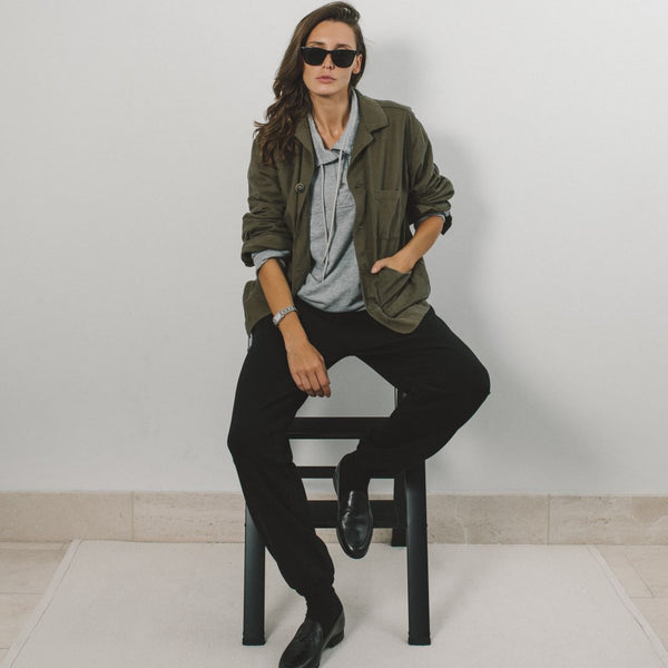 Del Toro Shoes Women's Loafer Jacket - Olive Olive