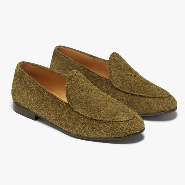 Del Toro Shoes Men's Antelope Textured Suede Milano Loafer Antelope Textured Suede