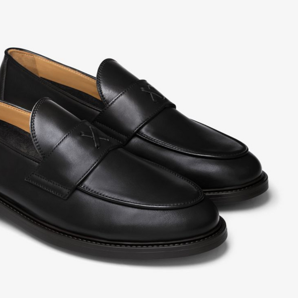 Del Toro Shoes Men's Black Leather Lug Centesimo Black Leather