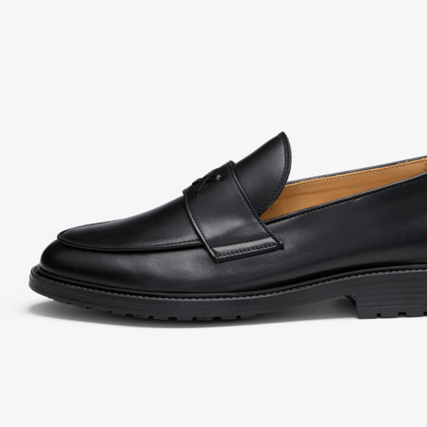 Del Toro Shoes Men's Black Leather Lug Centesimo Black Leather