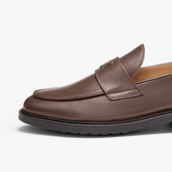 Del Toro Shoes Men's Brown Leather Lug Centesimo Brown Leather