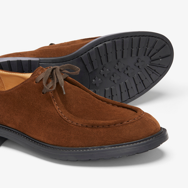 Del Toro Shoes Men's Chestnut Suede Tuscan Derby Boot Chestnut Suede