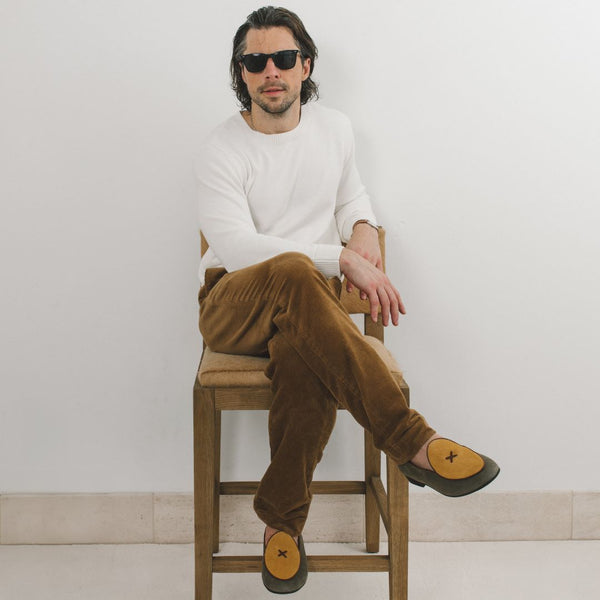 Del Toro Shoes Men's Classic Crewneck Sweater - Vintage White Vintage White