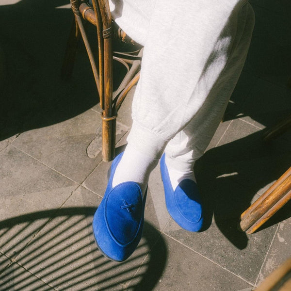 Del Toro Shoes Men's Cobalt Suede Milano Loafer Cobalt Suede